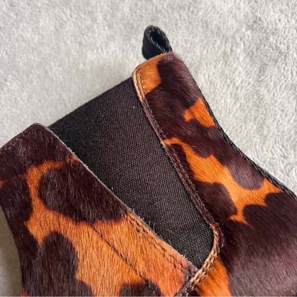 Louise et Cie Zareb Animal Print Leopard Calf Hair Leather Ankle Chelsea Boot - Picture 6 of 15